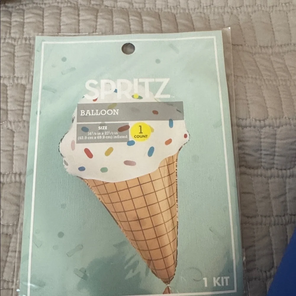 Spritz Ice Cream Foil Balloon Decorations - Party - NEW